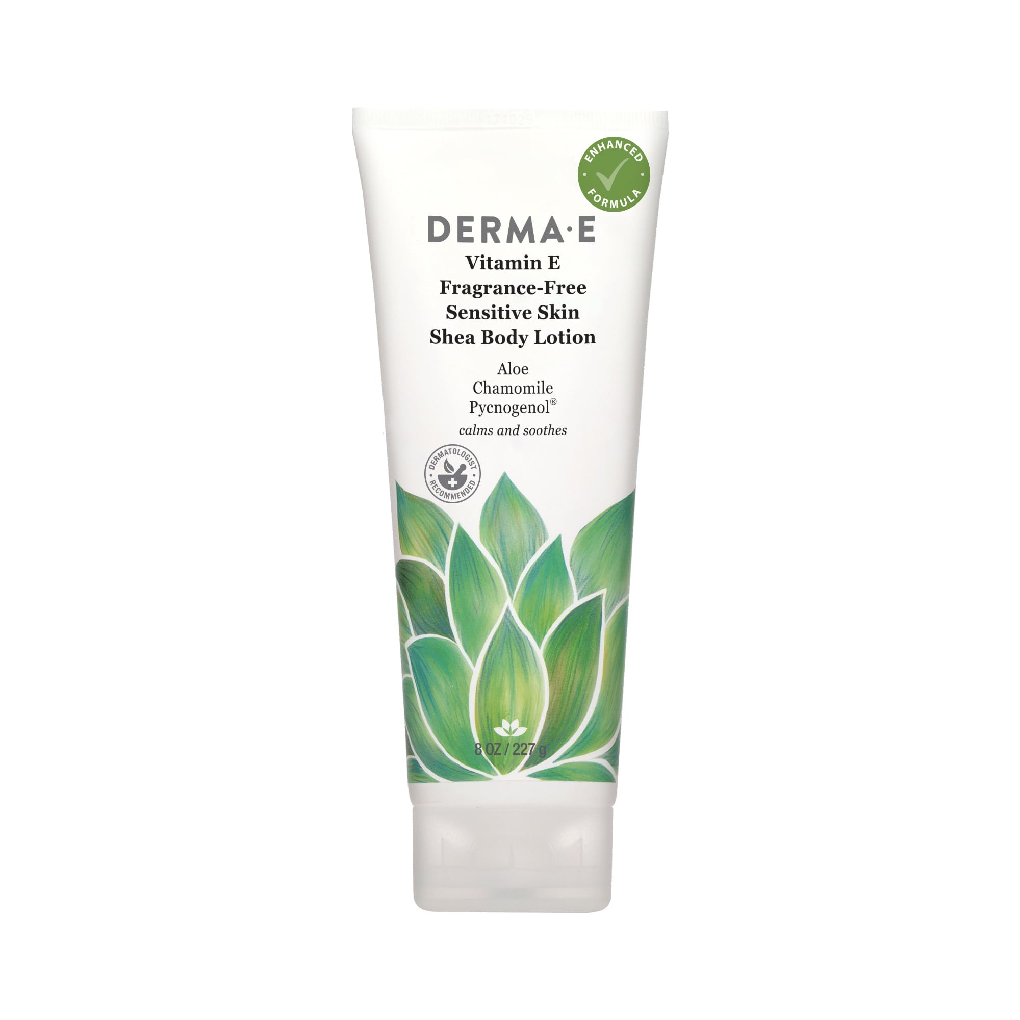 Derma E Vitamin E Intense Moisture Body Lotion, 8 Oz, Fragrance-Free Moisturizing Lotion with Shea Butter, Aloe Vera, Chamomile & Pycnogenol, Soothing Sensitive Skin Lotion